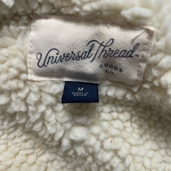 Corduroy Faux Sherpa Lined Trucker Jacket Tan Cozy Women’s Medium - Picture 9 of 9